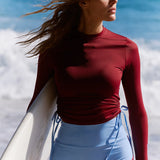 Ruched Rashguard - Merlot