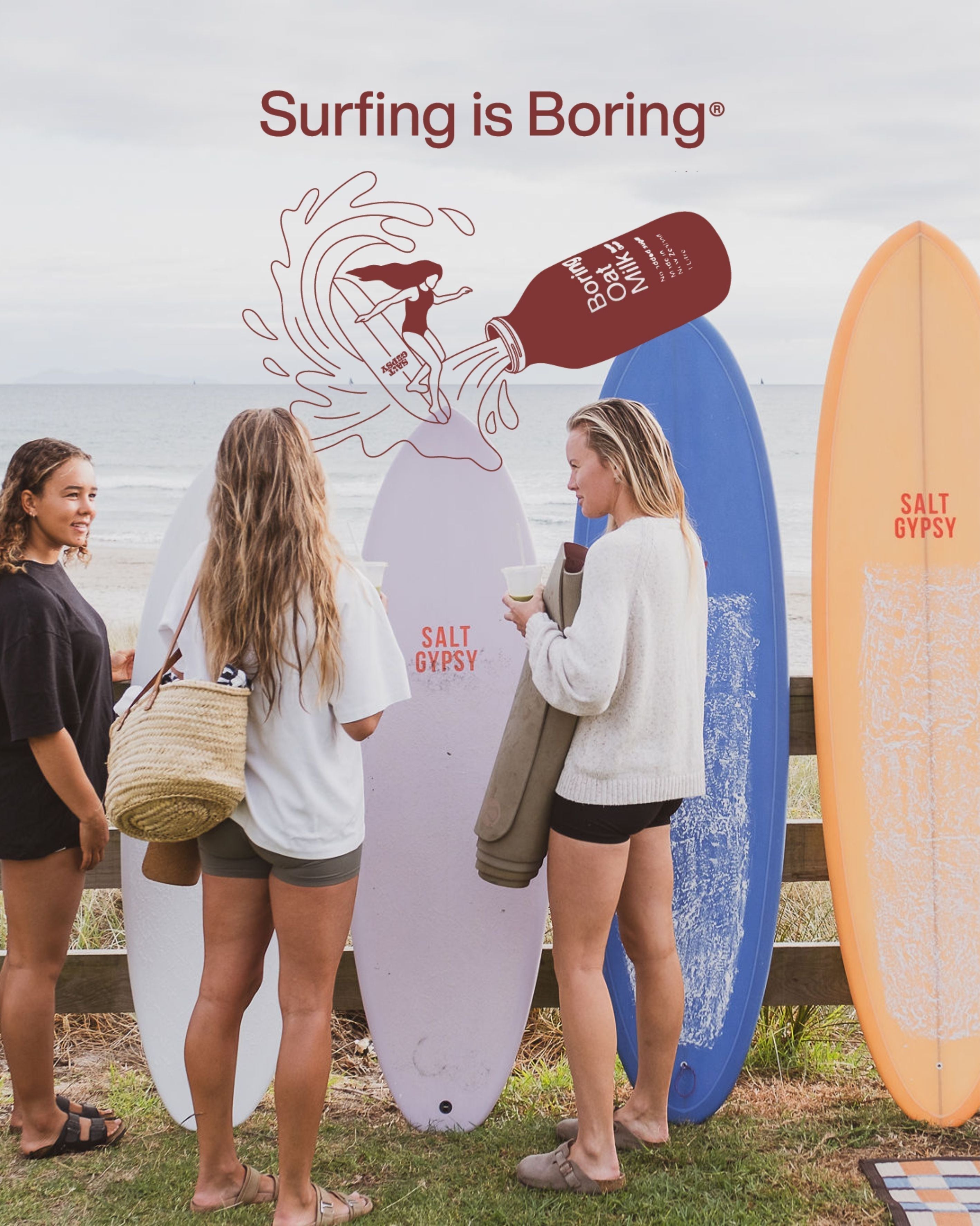 Surfing Is Boring - Round 2 - with Boring Oat Milk x Salt Gypsy