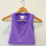 Sample - Crop Top - Purple Rib - Size Small