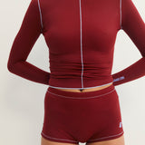 Slip On Surf Shorts - Merlot