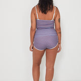 Tankini Surf Top - Merlot Stripe