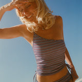 Sunroom Tank Top - Merlot Stripe
