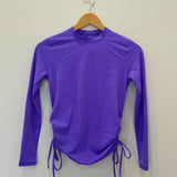 Sample - Ruched Rashguard - Violet - Size Small