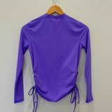 Sample - Ruched Rashguard - Violet - Size Small