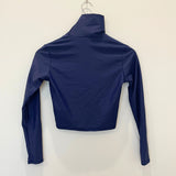 Sample - Turtleneck Crop Rahsguard - Navy - Size Small
