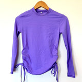 Sample - Ruched Rashguard - Violet - Size Small