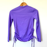 Sample - Ruched Rashguard - Violet - Size Small