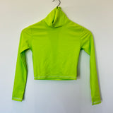 Sample - Turtleneck crop Rashguard  - Lime - Size Extra Small