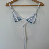 Sample - Tri Bikini Top -  Warped Check Lavender Green - Extra Small