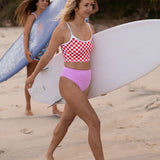 Tankini Surf Top - Chilli Checkers