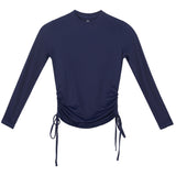 Ruched Rashguard - Navy