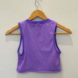 Sample - Crop Top - Purple Rib - Size Small